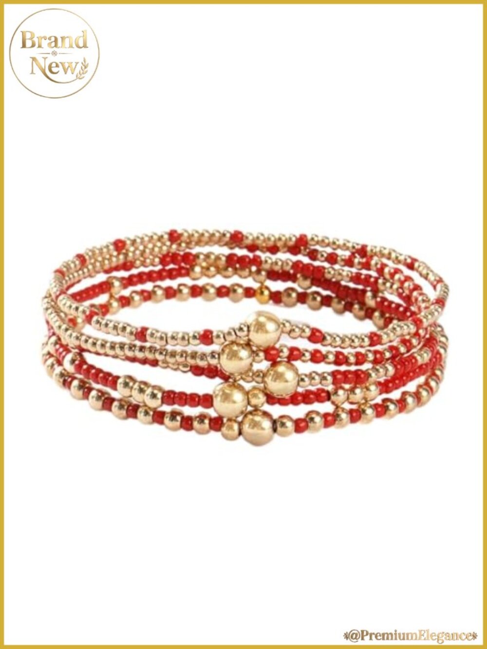 Boho Multilayer Resin Beaded Stretch Bracelets Set for Women Stackable Elastic